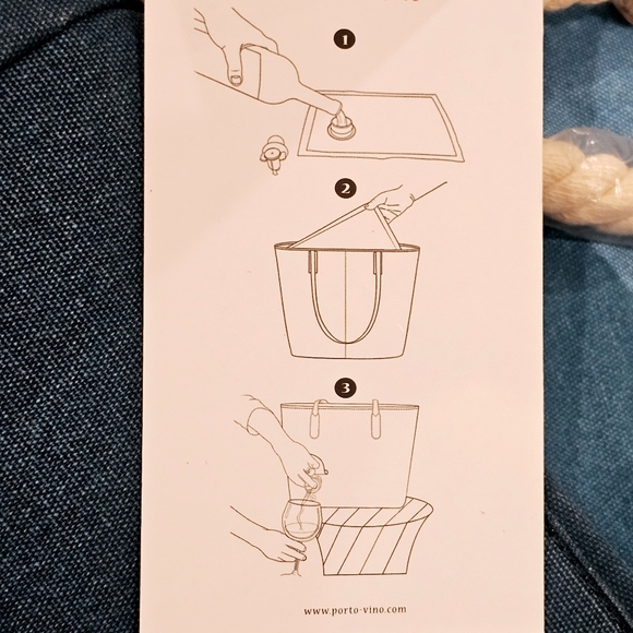 PortoVino Tote Beach Bag Canvas Wine Purse - Picture 11 of 11